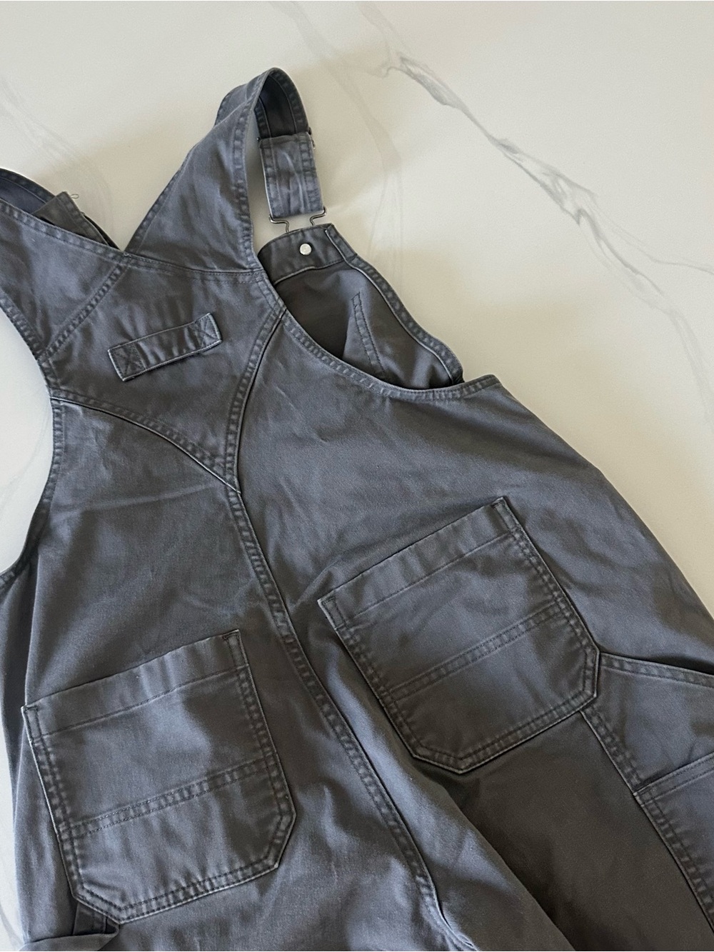 Duluth 40 Grit Flex Twill Bibs grey overalls size XS - Picture 7 of 7